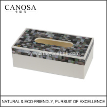 Black Mother of Pearl Rectangular Tissue Box Cover